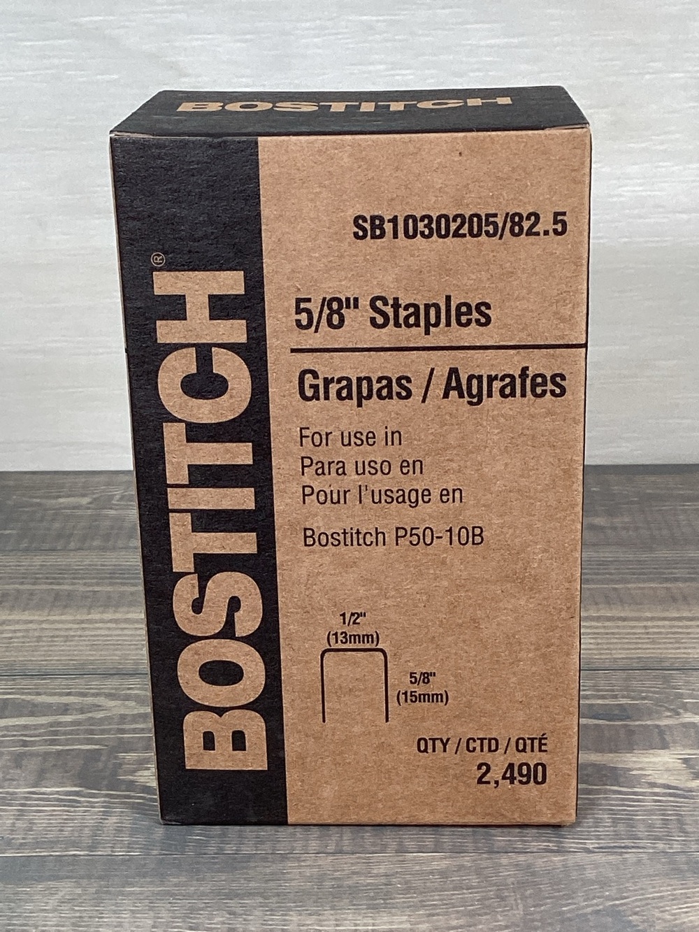 Bostitch SB1030205/82.5 5/8" SB103020 Staples for P51-10B, 2,490 Staples/Box